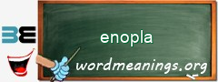 WordMeaning blackboard for enopla